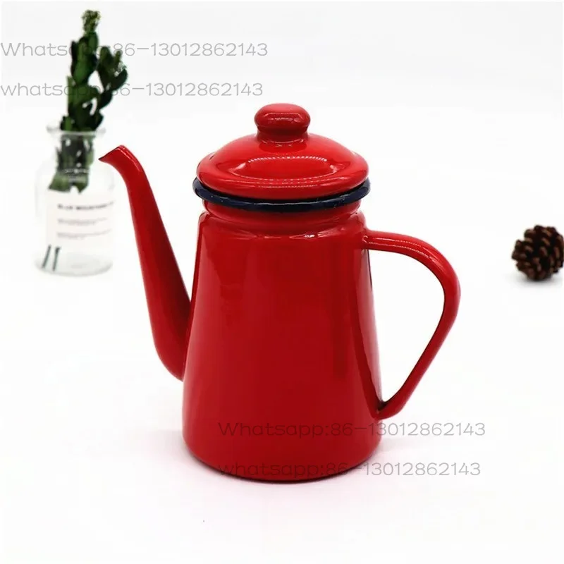 Vintage Enamel Coffee Pot Home Restaurant Nostalgic Restaurant Tea Pot