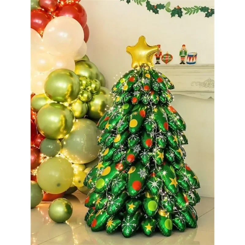 2025 New oversized Christmas tree and mini desktop standing Christmas tree balloons Christmas shopping mall decoration balloons