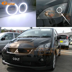 For Mitsubishi Colt 2006 2007 2008 Xenon Headlight Ultra Bright COB Led Angel Eyes Halo Rings Car Accessories