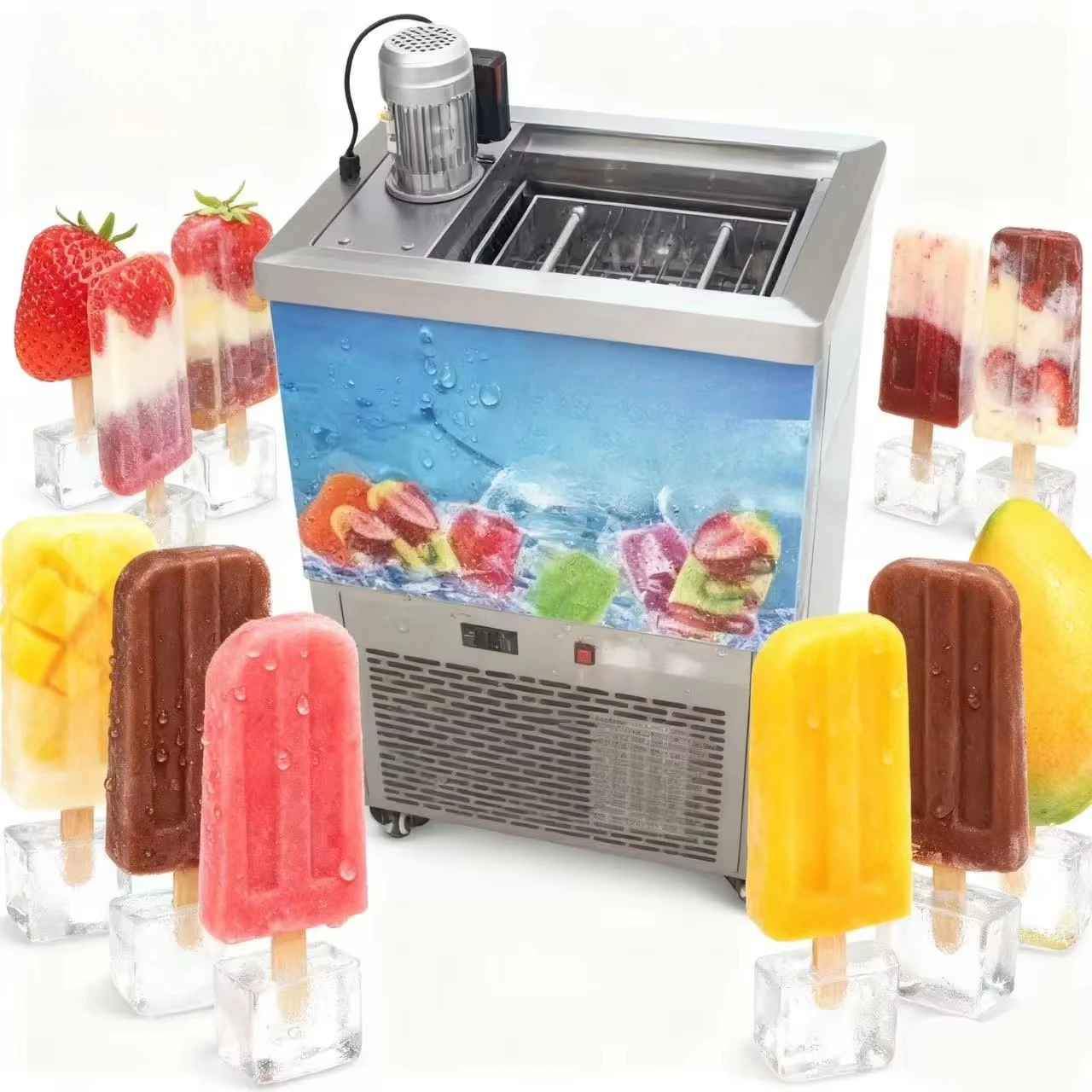 Commercial ice cream popular making different molds large popsicle machine