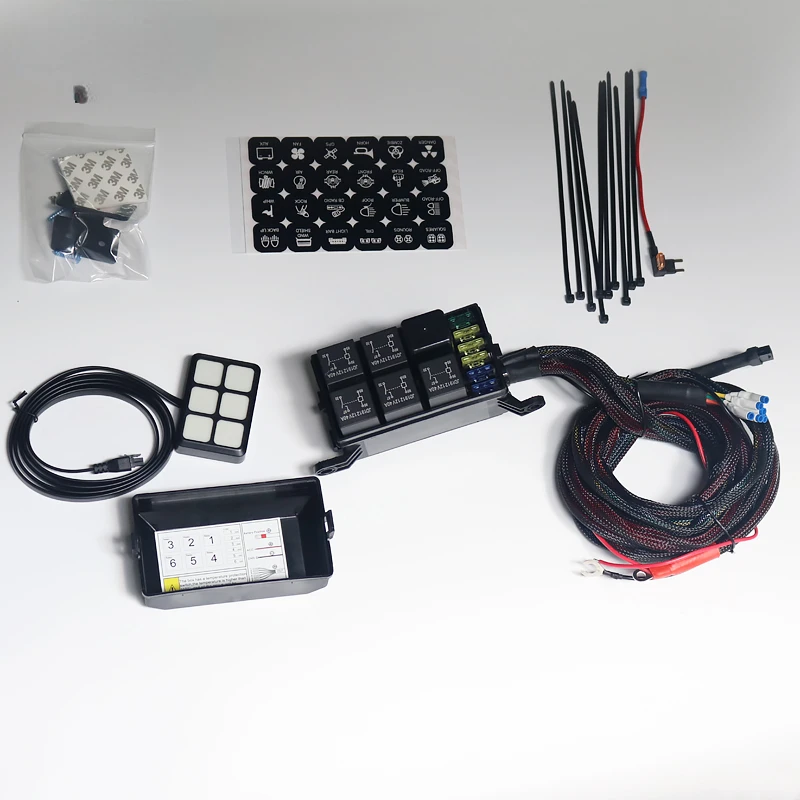 Applicable to off-Road Modification Fuse Relay Control Box with Six-Way Control Box System Switch