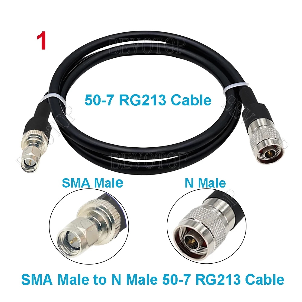 RG213 Cable N Male/Female to SMA Male/Female 50Ohm Low Loss Pigtail Extension Jumper for CB Radio Ham Radio FM Transmitter