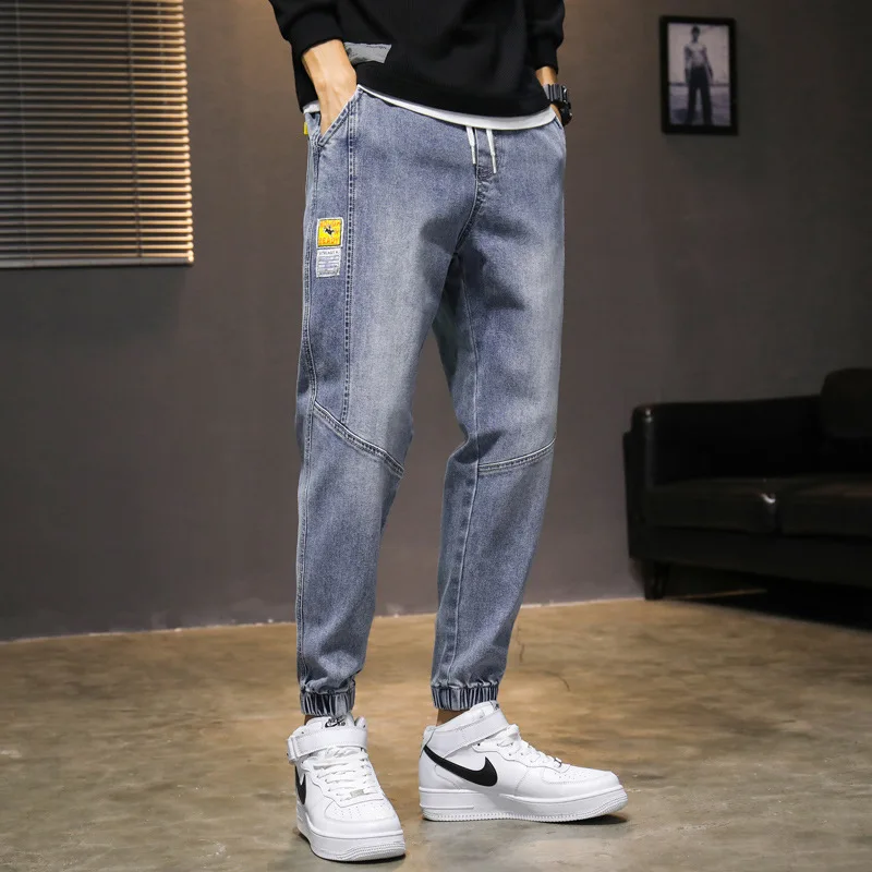 

Cargo Men Pants Plue Size Trousers Hip Hop Joggers Pants Men Casual Techwear Streetwear Elasticity Denim Trousers Sweatpants