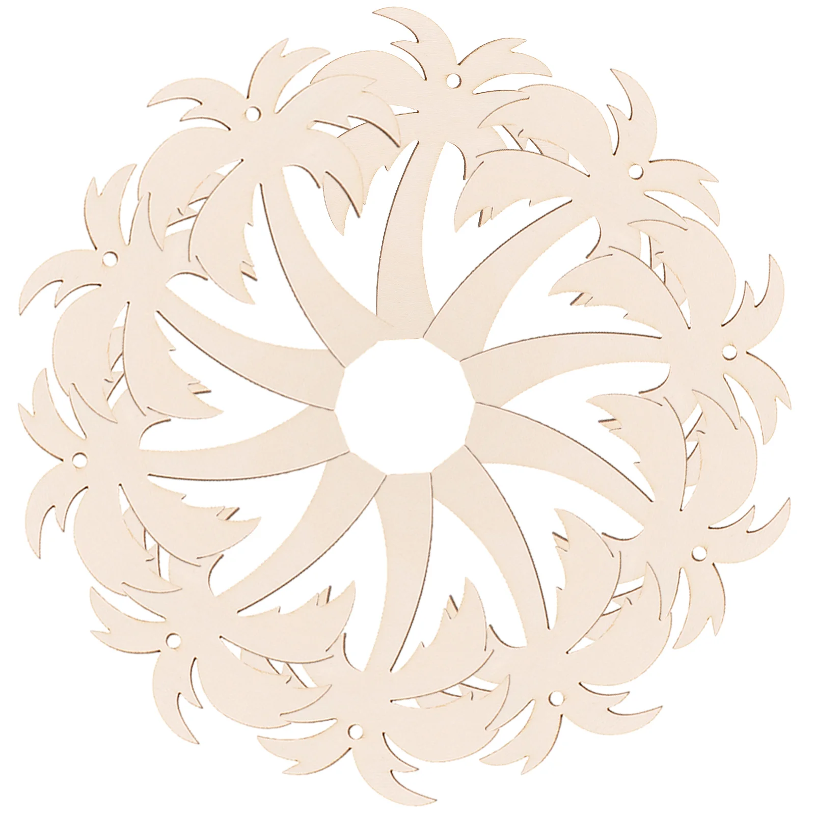 

20pcs Palm Tree Craft Coconut Decor Unfinished DIY Slices Holiday Tags Palm Tree Wooden Craft Party Wooden Chips