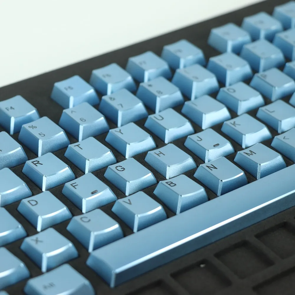 

Hi UM Aluminum Alloy Keycaps 108 Keys Cherry Profile HL High Gloss Edge Series Metal Artisan Key Caps Mechanical Keyboard Caps
