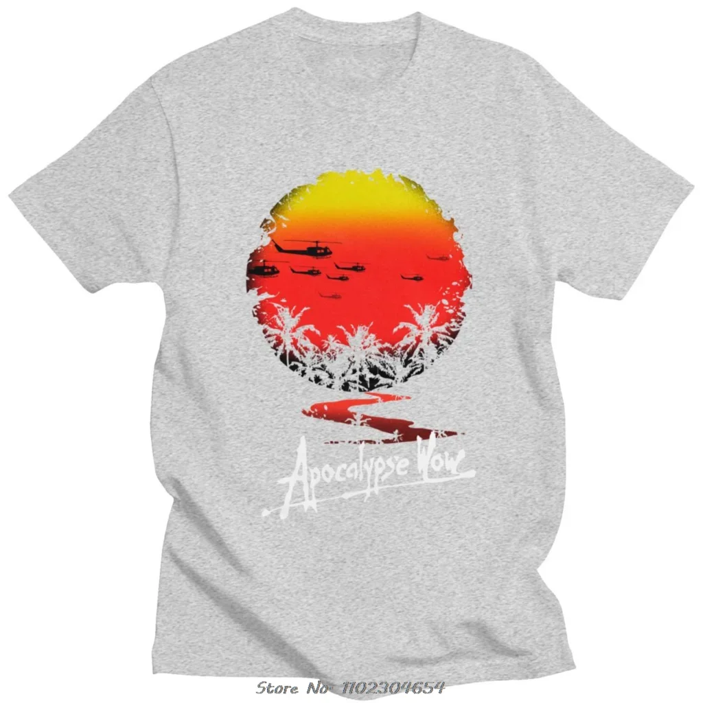 Gorgeous Men T Shirts Apocalypse Now T-shirt Short Sleeved Soft Cotton Sunest Tee O-neck Movie Vietnam War Congo Tshirt Merch