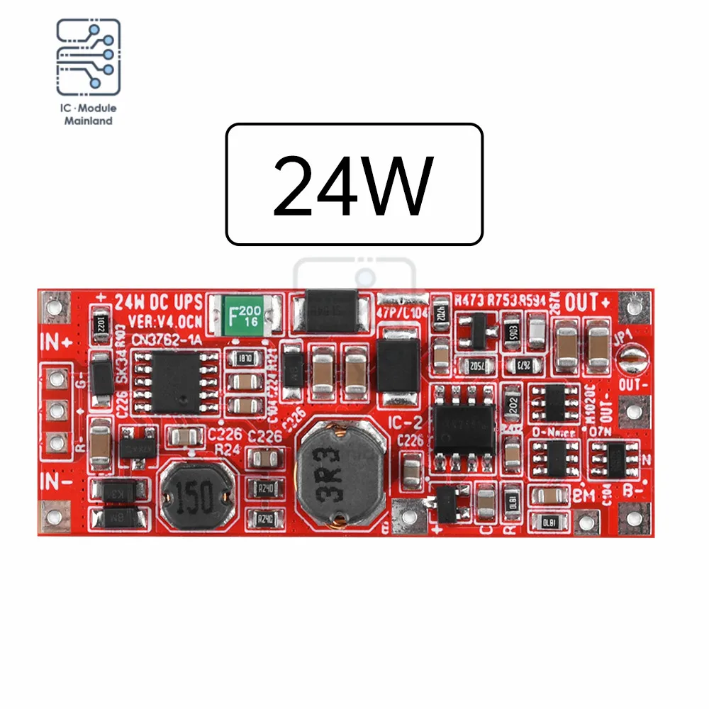 

DC 12V/15V 24W 1A UPS Power Module Uninterruptible Power Supply Control Motherboard 2S V4.0CN Red Board for Various Scenarios