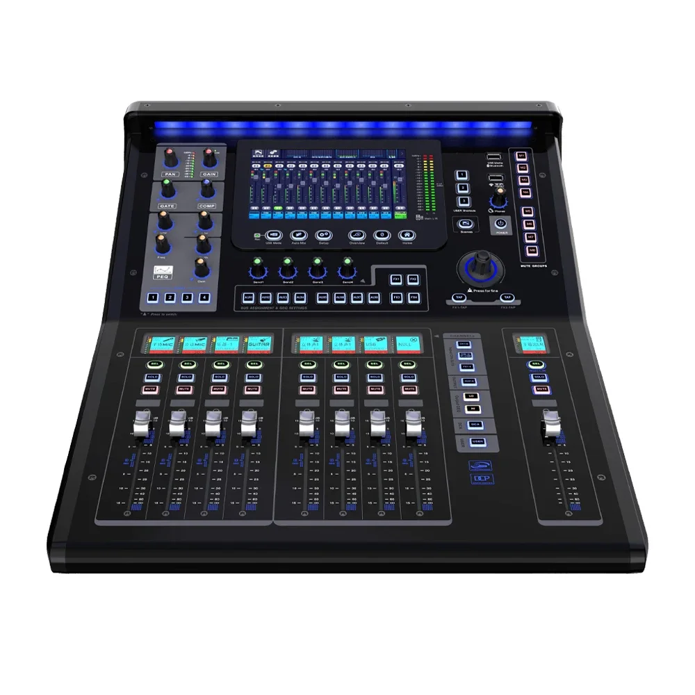 Sound System 18 Channel Digital Professional Stage Pro Audio Mixer For Live Streaming