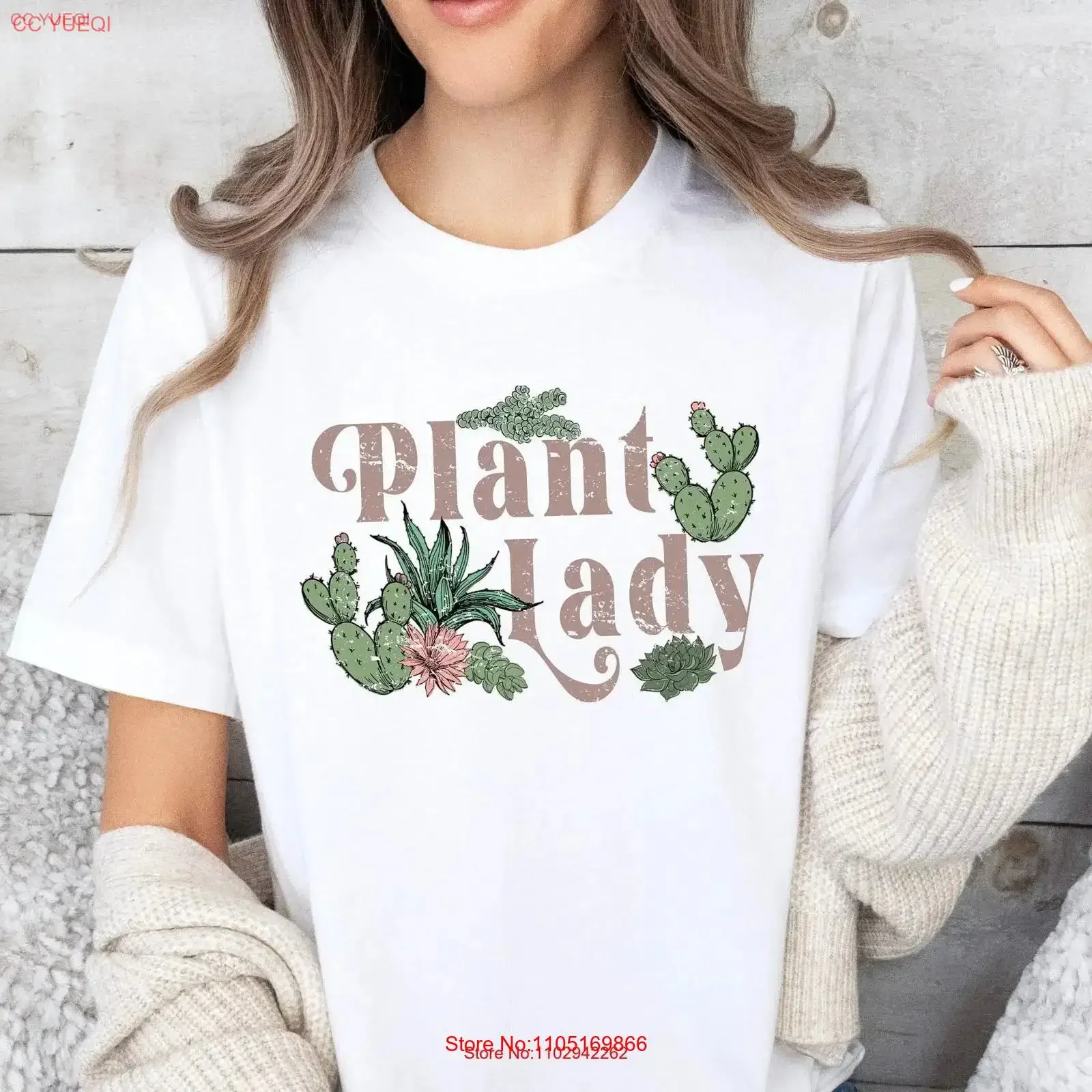 سيدة النبات تي شيرت عشاق الحياة خمر البستنة النباتية مضحك خمر غسلها امتدت تنفس موضة لينة عادية #1