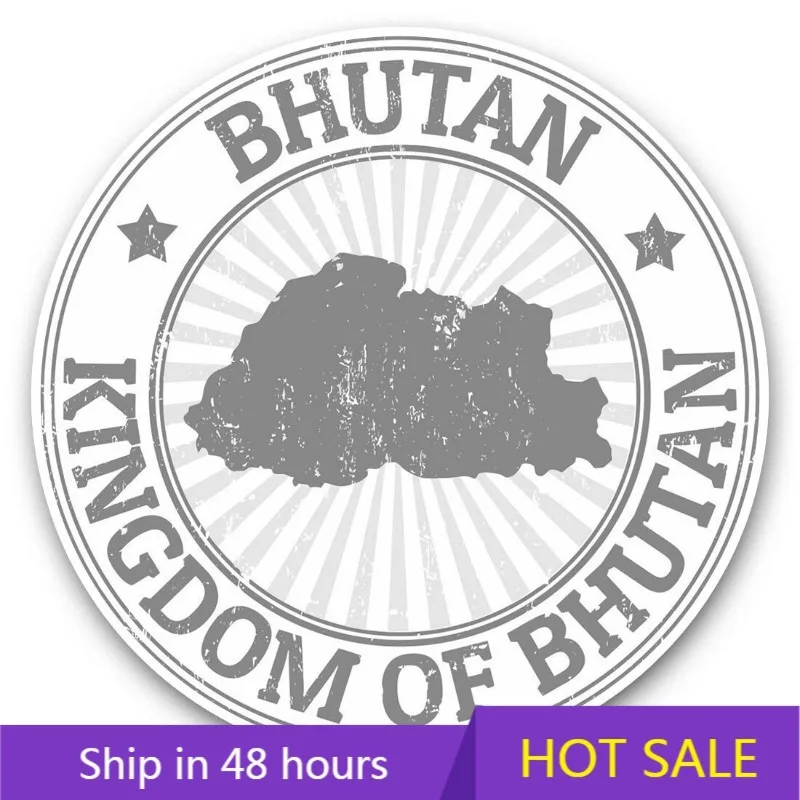 

Kingdom Of Bhutan Travel Map Die-cut Decal City Skyline Landmark Desig Suv Stickers And Decals Graffit