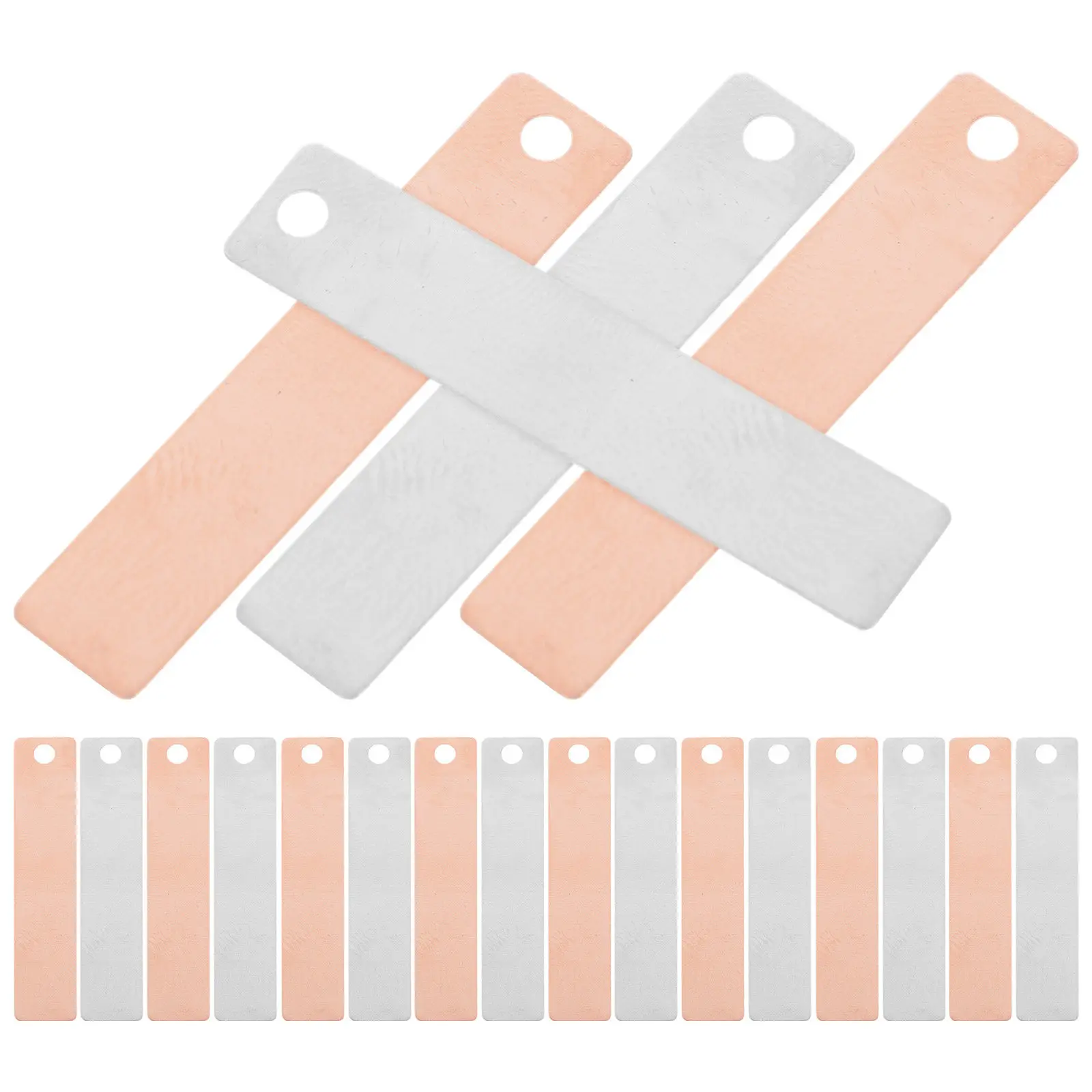 24Pairs Copper Zinc Electrode Strips Zinc Copper Plates for Power Generation Fruit Battery Science Experiments Chemistry