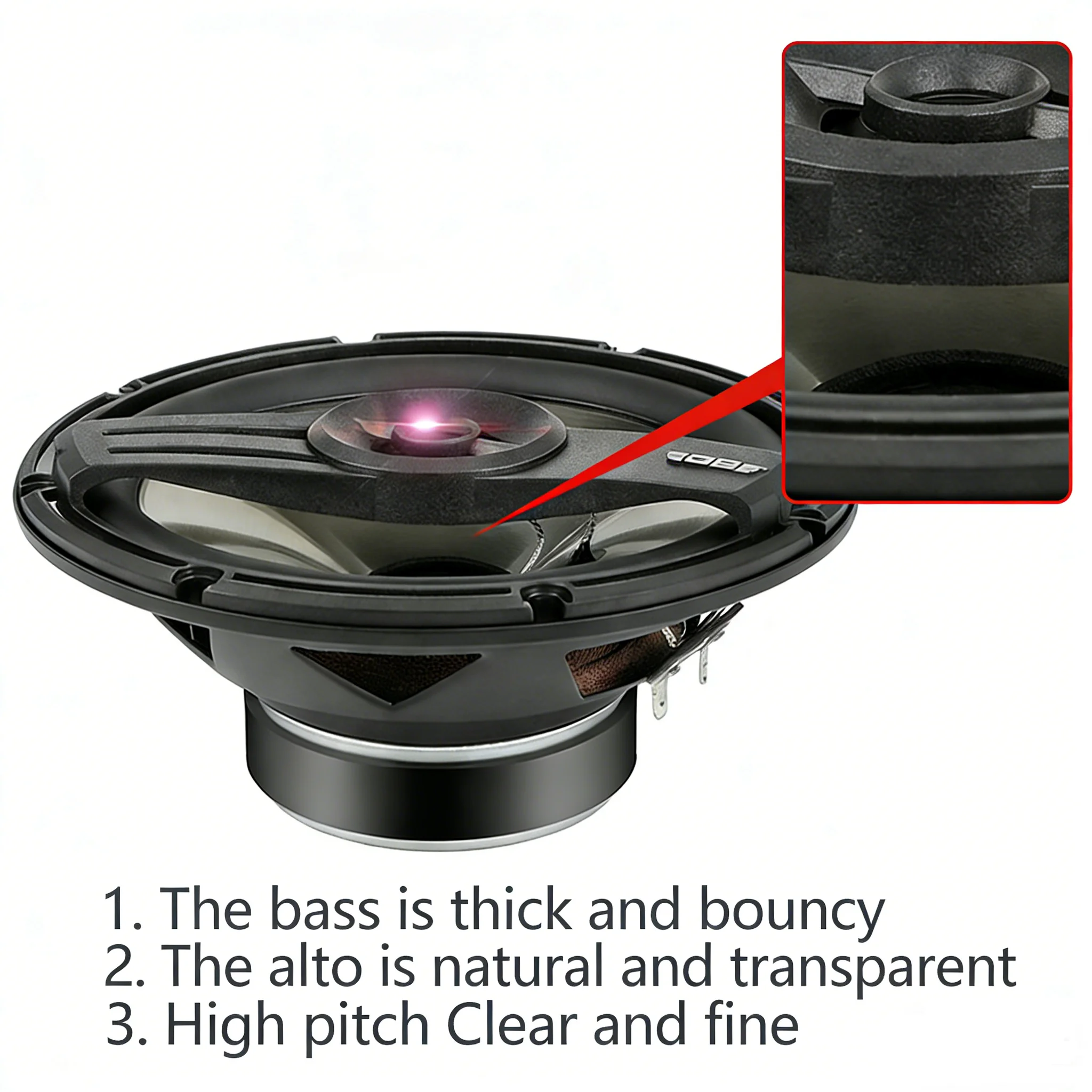 4/5/6.5 Inch HIFI Car Coaxial Speakers, Full Frequency Car Audio Speakers, Universal Vehicle Audio Accessories