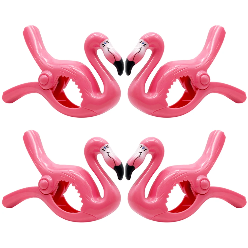 

Cute Large Flamingo Beach Towel Clips For Pool Chairs Cruise Lounge Plastic Clothespins Holder Pegs Clamps for Hanging Summer