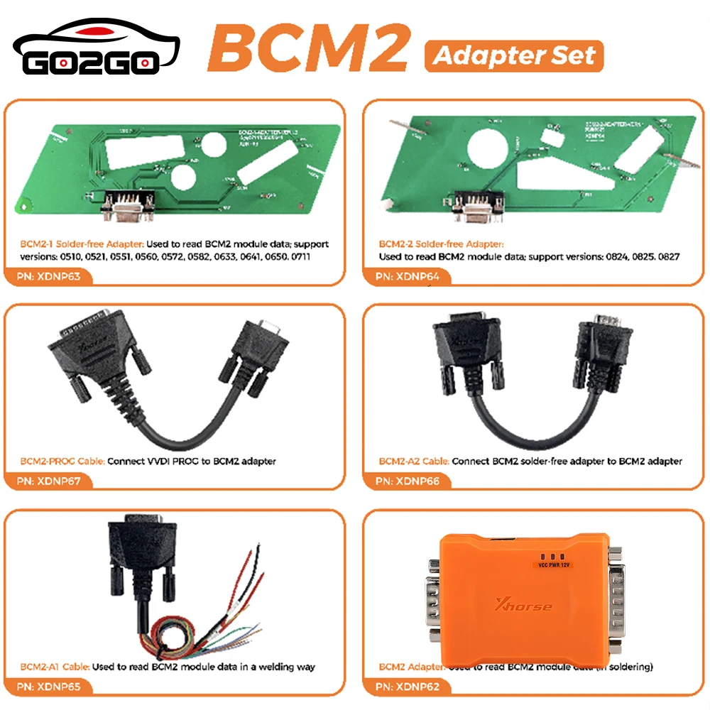 Xhorse BCM2 For Audi Solder-Free Adapter For Add Key and All Key Lost Solution Work For VVDI Key Tool Plus and VVDI2+VVDI Prog