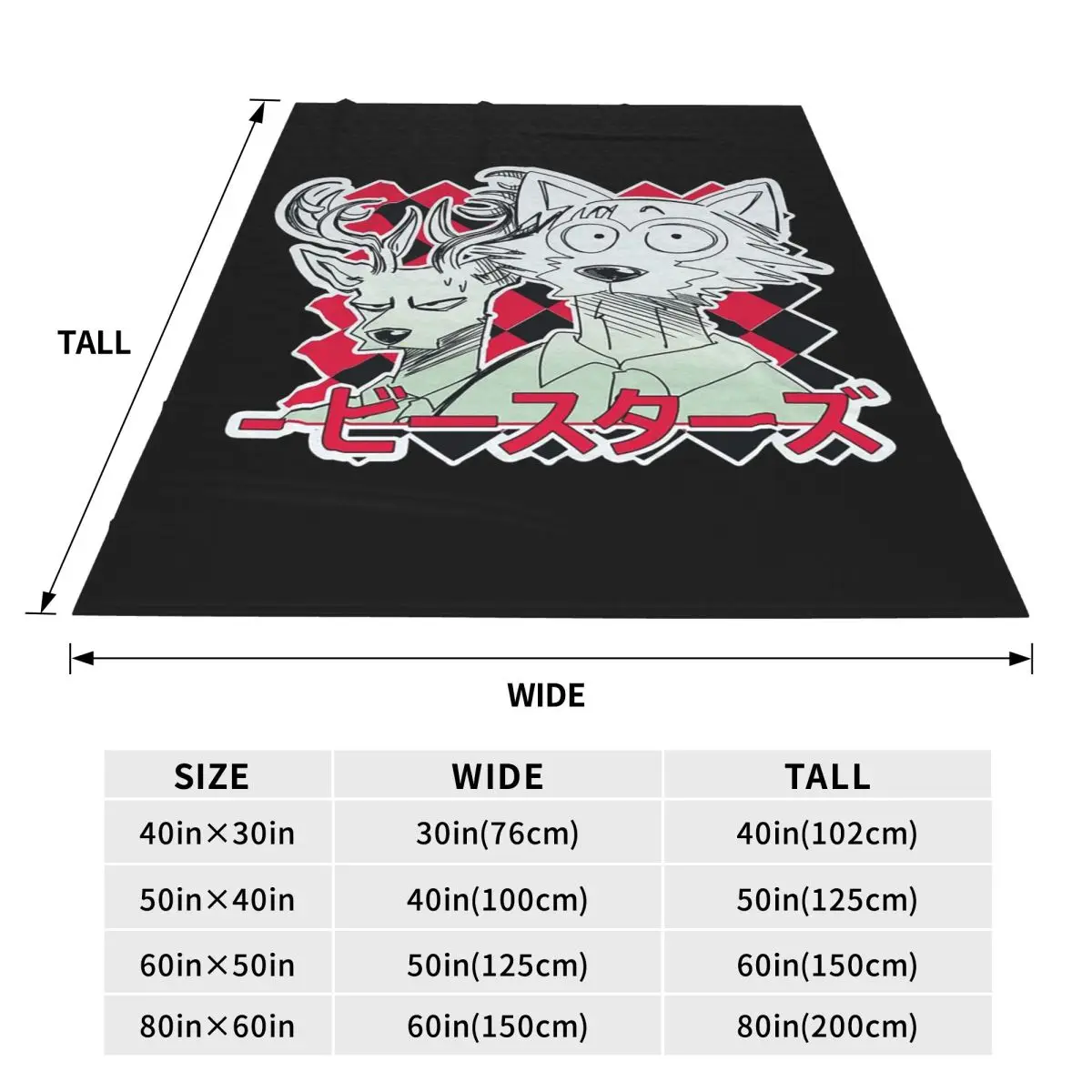 Beastars Blankets Flannel Sofa Throw Blanket Multi-function for Couch Bedding Throws Bedspread Quilt