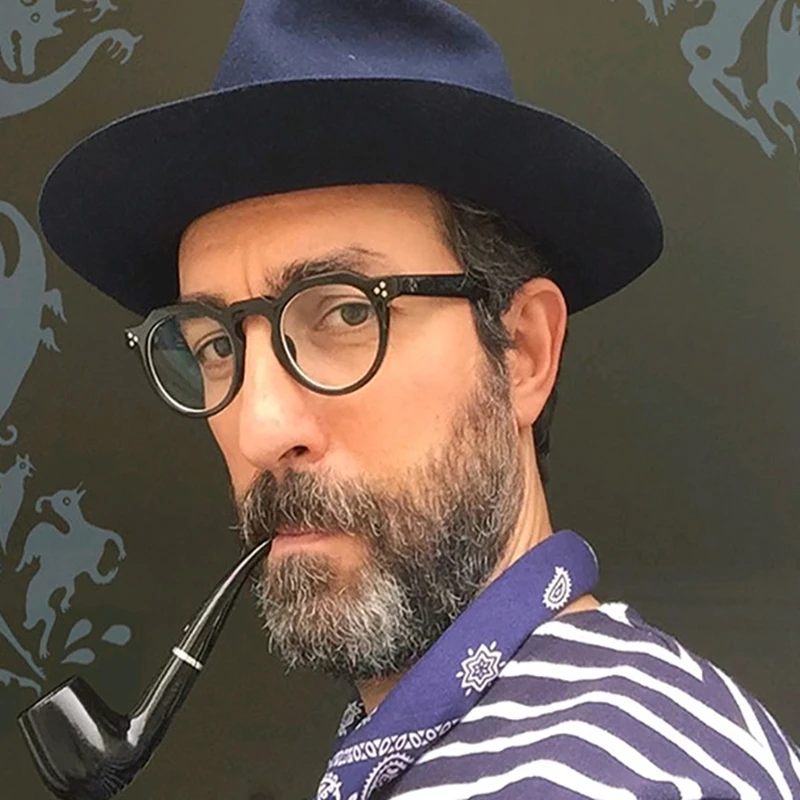 Neue Runde Kleine Rahmen Anti Blaues Licht Gläser Männer Trend Reis Nagel Design Gläser Rahmen Brillen Rahmen für Männer und Frauen