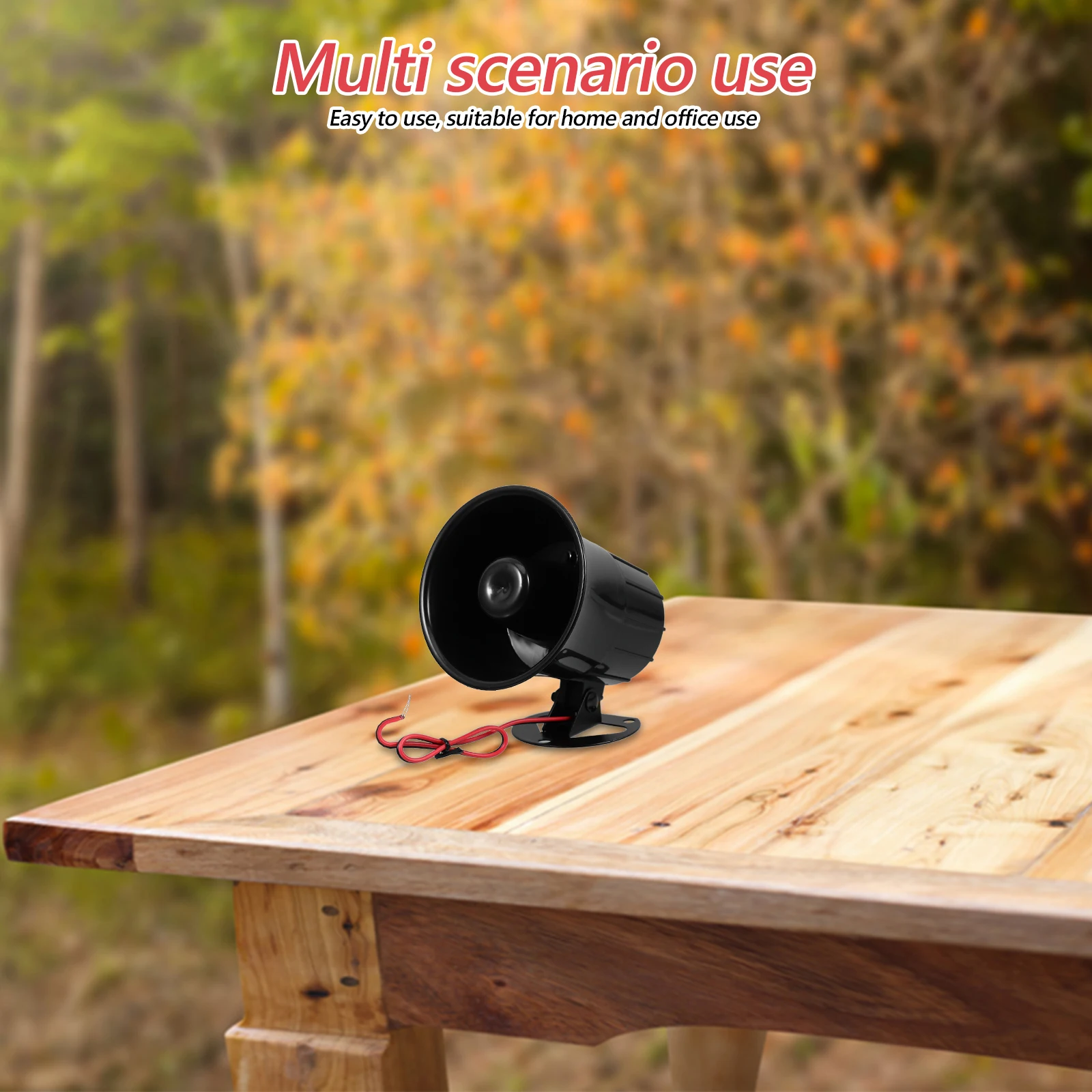 

Portable Burglar System Anti Theft Horn Black Alarms Loud Siren Plastic Loud Alarm Siren Design Security Tool Repair