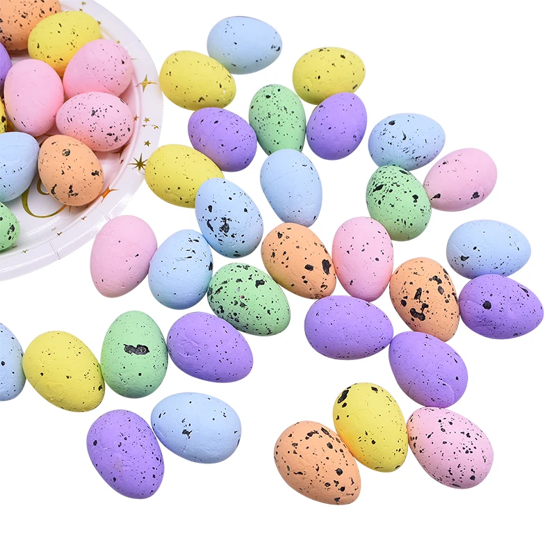 Happy Easter Party Ornament Rattan Weaving Simulation Birds Nest And Mini Colored Foam Easter Eggs DIY Home Party Decor Supplies
