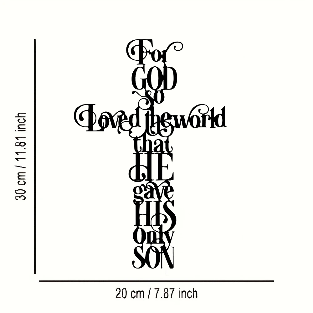 1pc Iron Cross Wall art | Inspirational quotes design | multi-purpose decorations for homes, offices, terraces, cafes, corridors