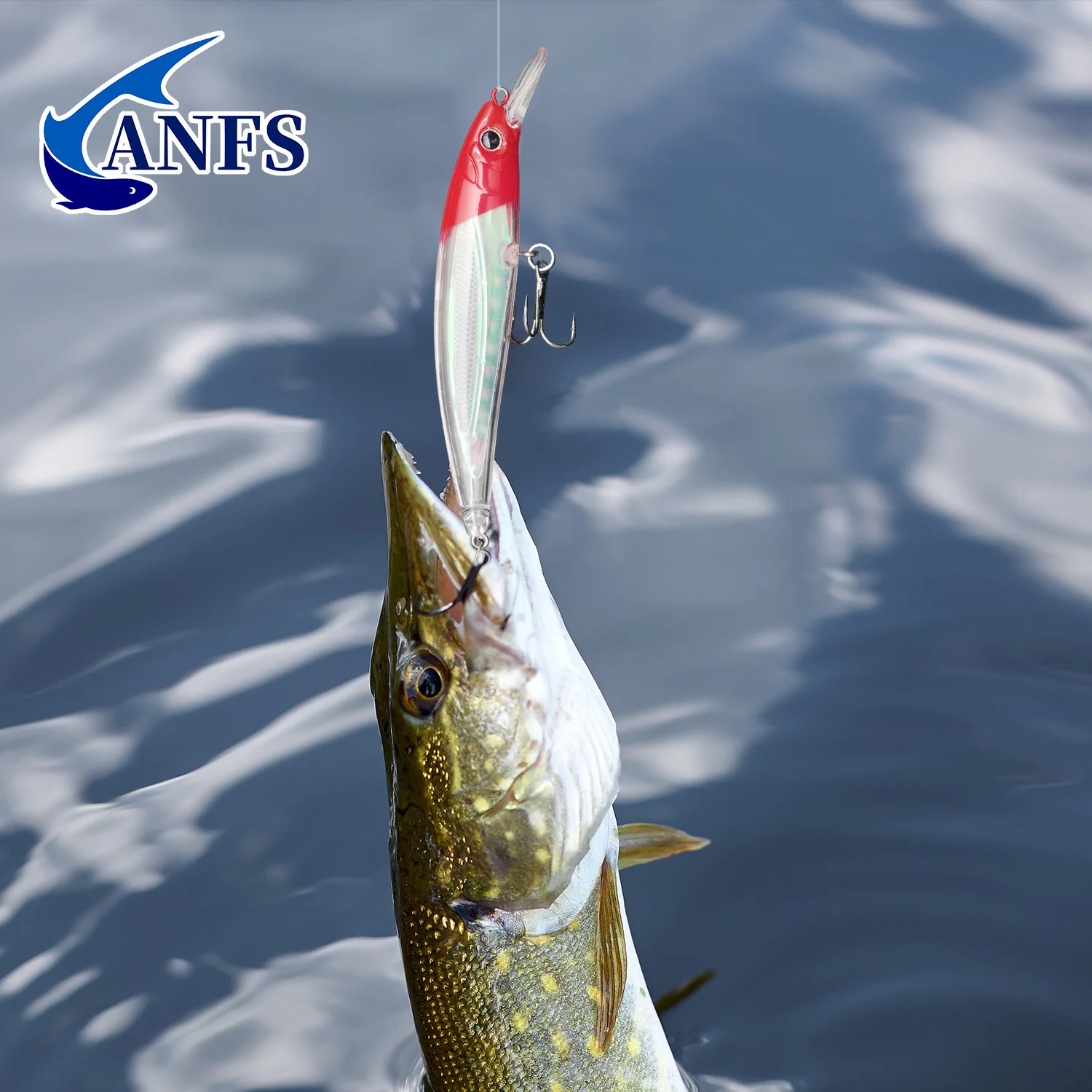 طُعم صيد السمك ANFS مكون من 3 عبوات مع صندوق تخزين، طُعم صناعي على شكل أسماك غرق، أشياء صيد رائعة للصياد #4