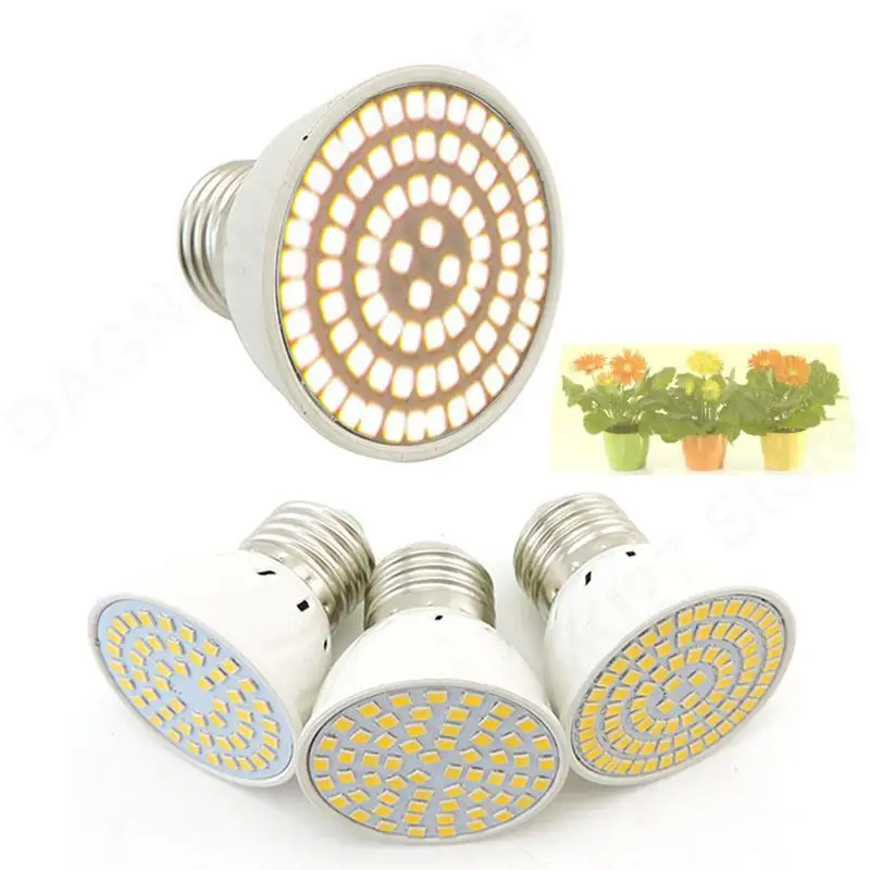 LED plant Grow light bulbs indoor Full Spectrum E27 phytolamp yellow vegs cultivo growbox sunlike Flower greenhouse box V26