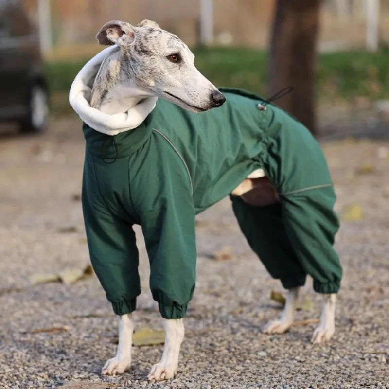 Autumn Winter Whippet Clothes Dog Thickened Cotton Jacket Greyhound Coats Windproof Dogs Clothing Pets Clothes Large Medium