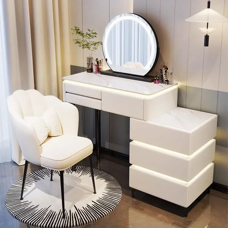 

Holder Drawers Dressing Table Storage Organizer Mirror Vanity Dressing Table Living Room Mobile Coiffeuse De Chambre Furniture