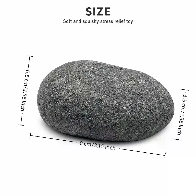Funny Soft ASMR Sensory Handmade Fidget Toy Stone Shaped Squeeze Ball For Relief