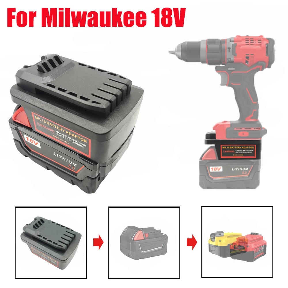 

ALASICKA Battery Adapter for Milwaukee 18V Li-ion Battery Converting To for CRAFTSMAN/Stanley 18/20V Li-ion Battery Power Tools