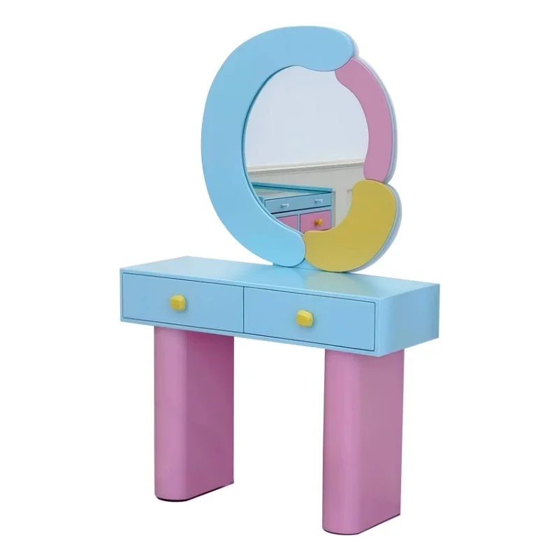 

Dresser Cream Wind Dopamine Full Solid Wood Bedroom Makeup Table Bedside Small Makeup Table