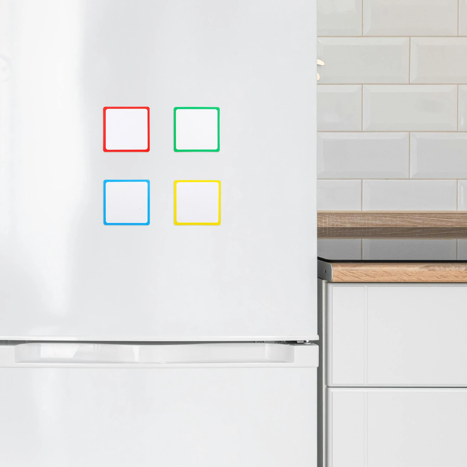 

16 Pcs Magnetic Blank Card Magnets for Whiteboard Labels Colored Dry Erase Flash Cards Food