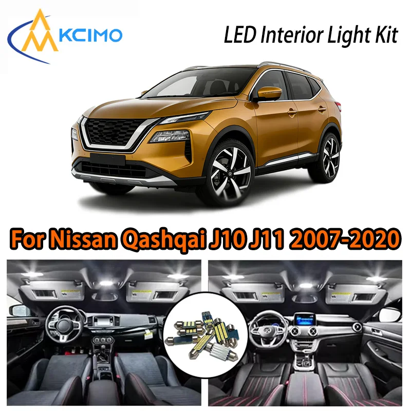 

Premium LED Interior Kit For Nissan Qashqai J10 J11 2007-2020,High-Quality Illumination with Two Stylish Color Options