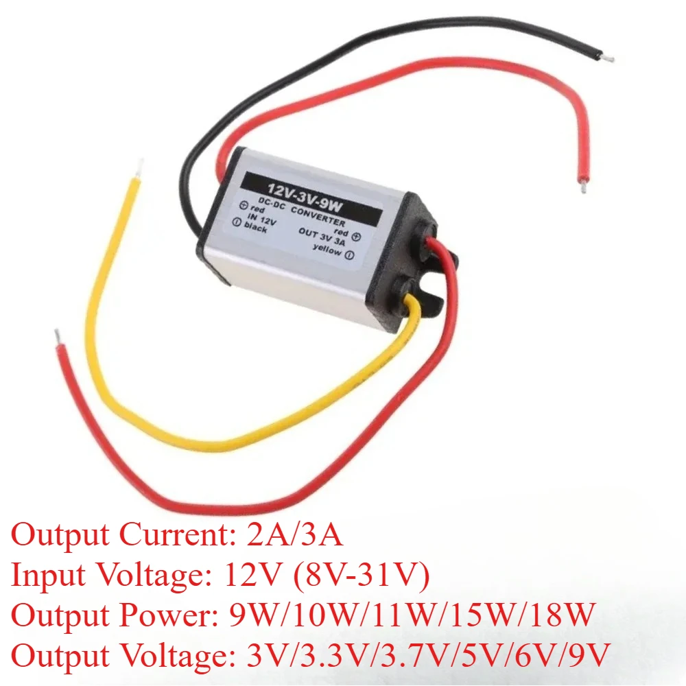 12V24V To 9V 7.5V 6V 5V 4.2V 3.7V 3.3V 3V Voltage Converter Buck Step-Down Module DC To DC Converter Power Supply For Car