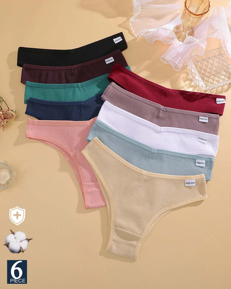 6 Teile/satz Niedrige Taille Baumwolle Höschen für Frauen Komfortable T-Zurück Unterwäsche Dame Bikini Panty Unterhose S-XL Sexy Weibliche unterbekleidung