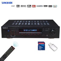 Sunbuck Lossless Bluetooth 1200W 5.1 AV Sound Amplifier Audio 4K  1080P HD DTS Dolby AC-3 Home Theater Power Amplifier