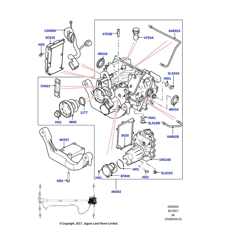 Super Sale Oil Pump Motor LR079295 LR051415 C2S52668 for Land Rover Range Rover Evoque (L538) 2012-2016