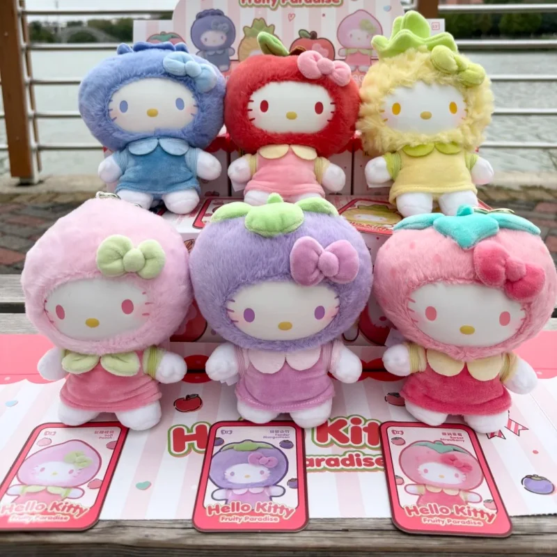 TOP TOY Hello Kitty Sanrio Fruit Paradise Blueberry Vinyl Plush Blind Box Collectible Toy For Adult Collection Home Decor