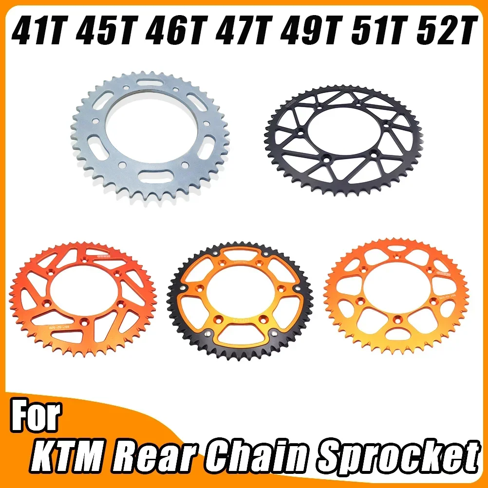 Motorbicikli hátsó Futószalag Lánckerék 42T 45T 48T 50T 52T számára KTM EXC SX XCW EXCF SXF MXC LC4 SMC SMR 125 144 150 200 250 300 450 525