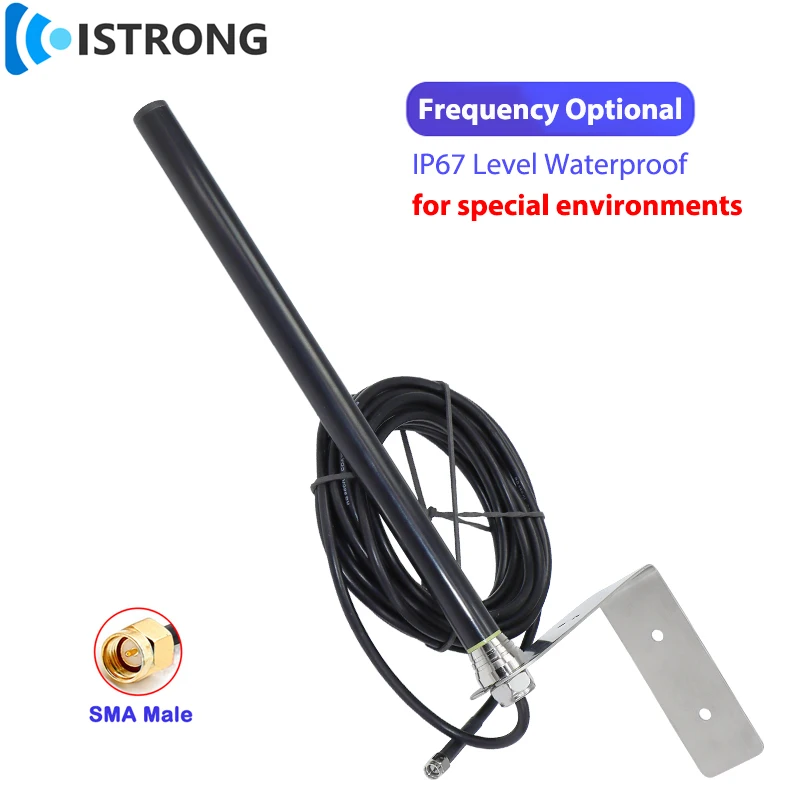 4G WIFI GSM Lora Antenna Outdoor Bluetooth Signal Booster IP67 Waterproof 2.4GHz 433MHz IoT Antenna for Sewer Well Cover Boat