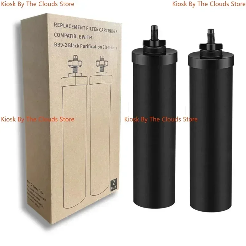 Filtre à eau à charbon actif BB9-2, 2 pièces de remplacement, Compatible avec le système de filtrage
