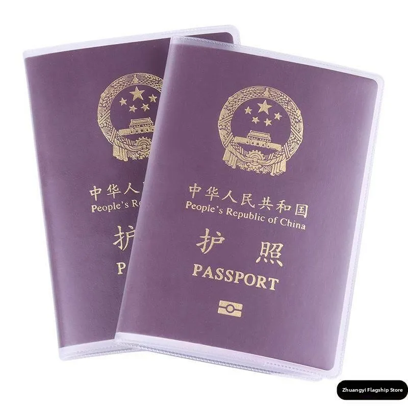 

Transparent Frosted PVC Passport Protective Cover for International Travel Document Holder Storage Dirt Resistant Loss Preven...