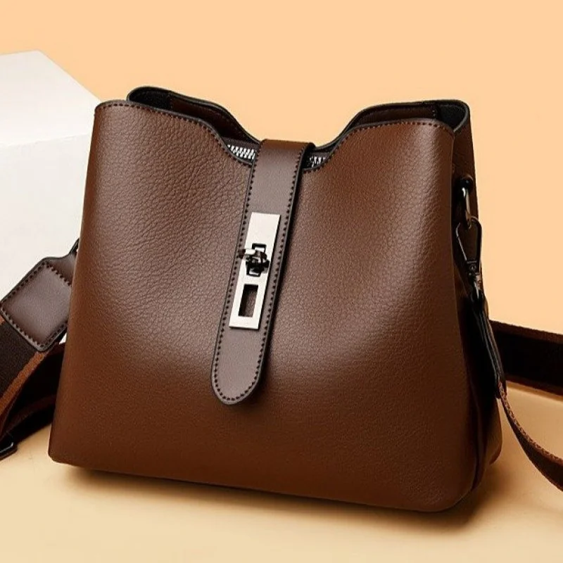 

Fashionable Famous Designer Leather Ladies Crossbody-Bag Shoulder Handbag Tote Bags Luxury Brand Women's Classic Elegant Style