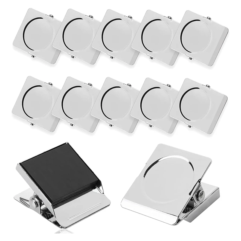 12 Stück Magnet clips, wie gezeigt Metall für Whiteboards, Kühlschrank, Home-Office-Magnete