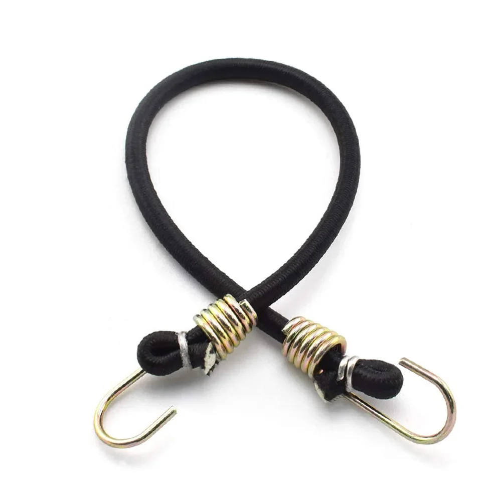 Heavy Duty Elastic Bungee Cords 10 Pcs with Carabiner Luggage Packing Ropes 30cm Camping Travel Gear Organizer Accessories