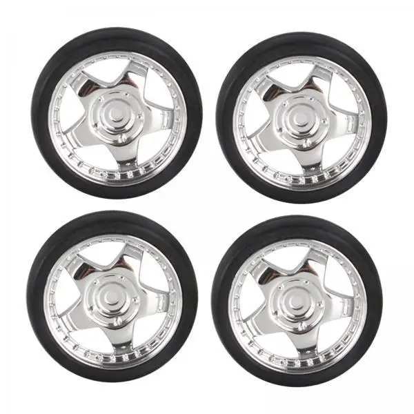 

6x4Pcs RC Car Drift Tires for 1/18 RC Drift Truck DIY Modification Spare Parts Argent