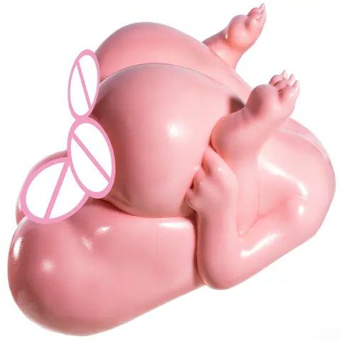 SHAZ Artificial Vagina Pocket Pussy Sex Toys for Men, 2kg Torso All Silicone Male Masturbator, Dual Channel Butt, Adult Products
