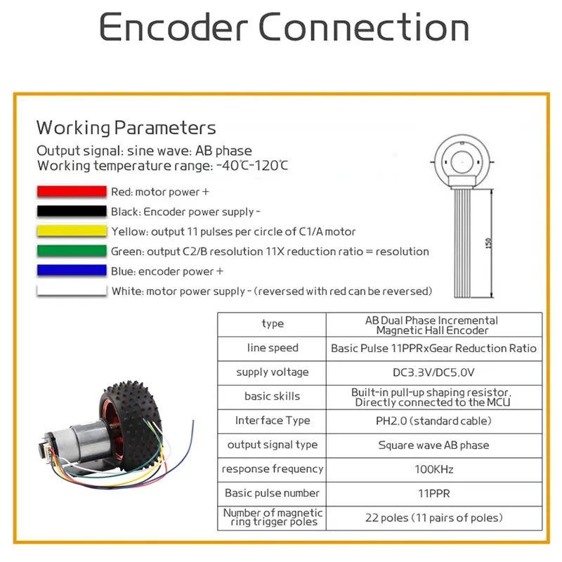 JGB37-520 hall codificador dc motor + 85mm pneu grande com suporte para medição de velocidade inteligente pequeno carro conjunto dc6v 12v 6 1590rpm