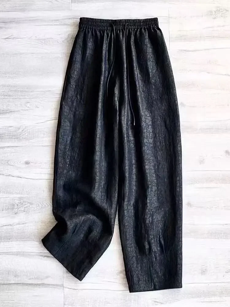 

2025 Autumn and Winter New Casual Pants Elastic Silk Slimming Harren Radish