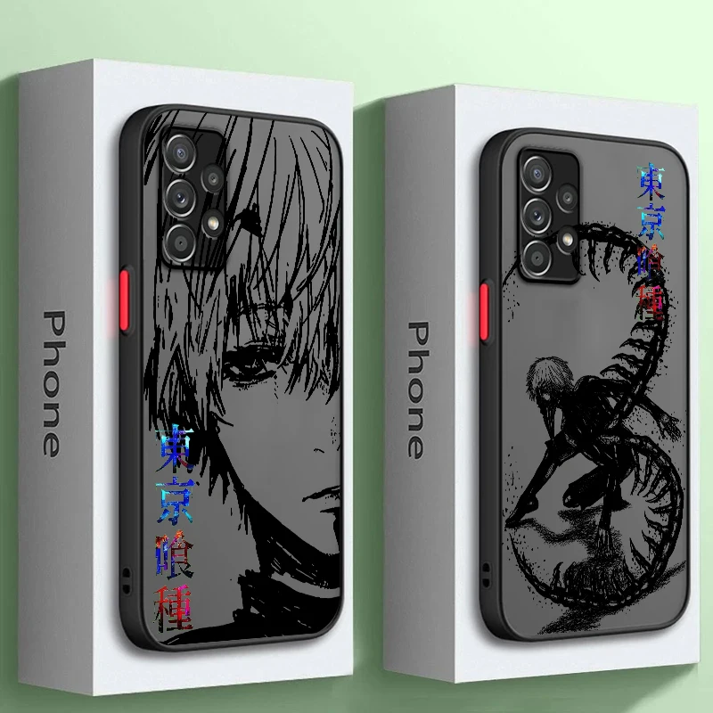 T-Tokyo G-Ghoul Cool Art Frosted Translucent For Samsung A53 A52 A33 A32 A51 A71 A21S A13 A73 A50 A22 A12 5G TPU Phone Case