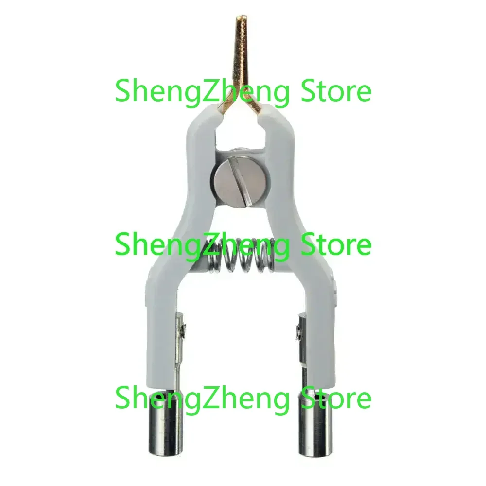 2Pcs Copper LCR Kelvin Test Clip Bridge Test Clip Microresistivity Clip Test Clamp Testing Instrument Accessories